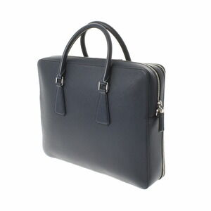 Prada Blue Navy Business Briefcase Saffiano Bag